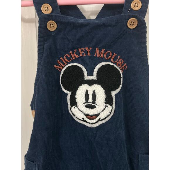Disney Baby Mickey Mouse Corduroy Overalls 6 - 9 Months - Picture 2 of 6